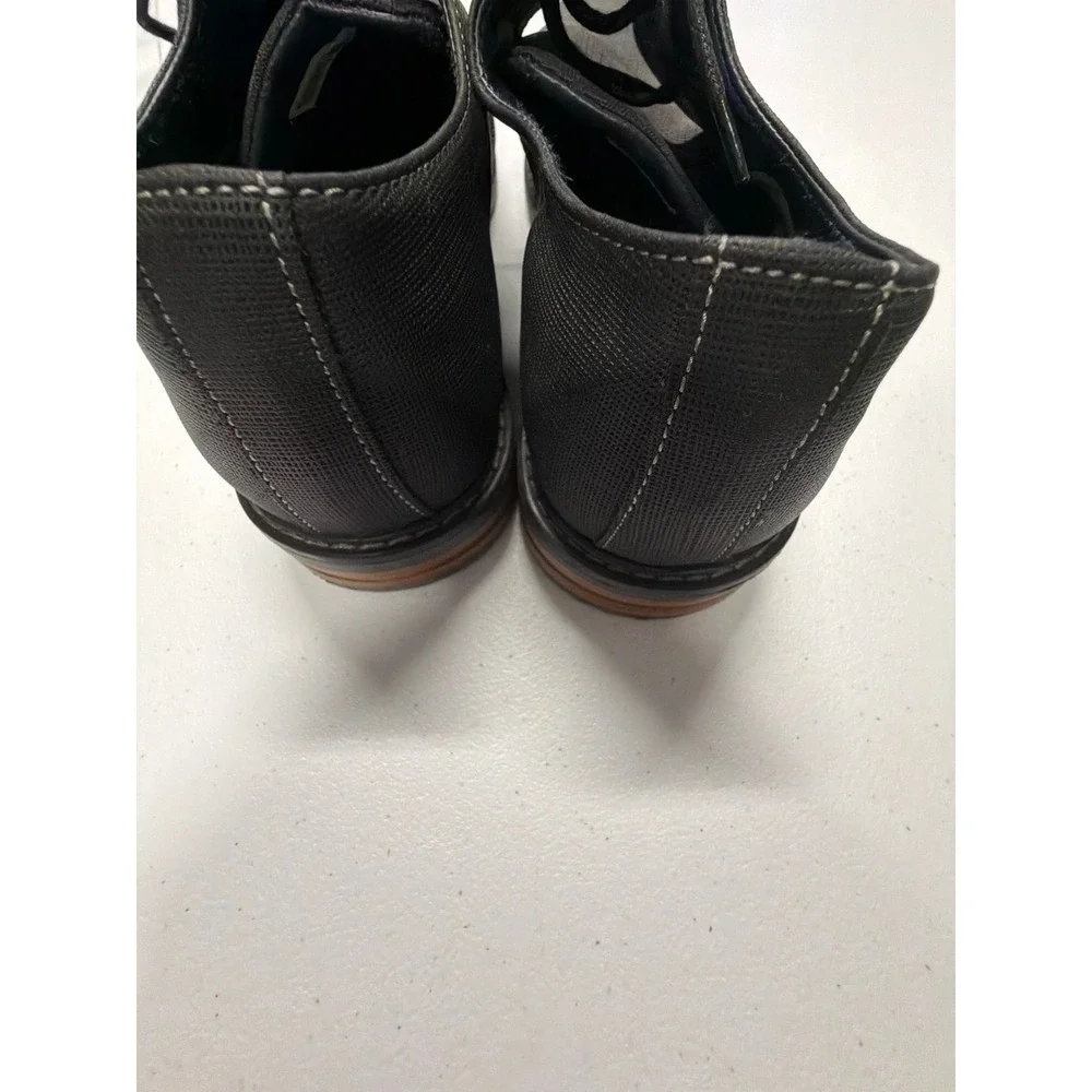 Steve Madden M-Marty Mens Textured Oxford Dress Shoes Dark Grey Size 11